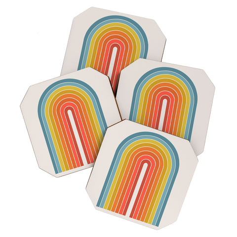 Colour Poems Gradient Arch Rainbow II Coaster Set