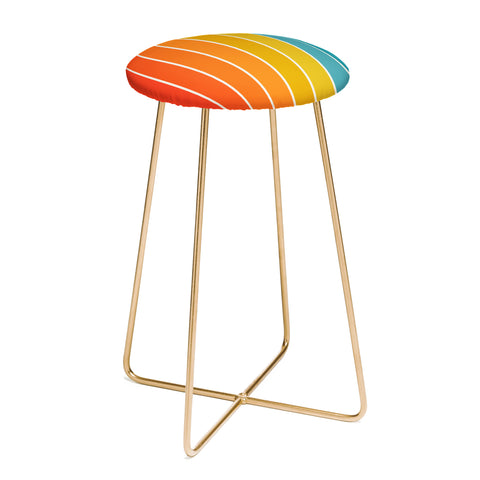Colour Poems Gradient Arch Rainbow II Counter Stool