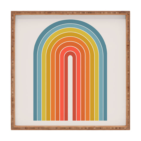 Colour Poems Gradient Arch Rainbow II Square Tray