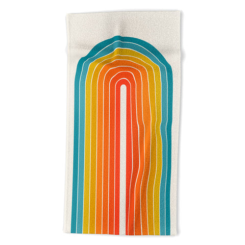 Colour Poems Gradient Arch Rainbow II Beach Towel