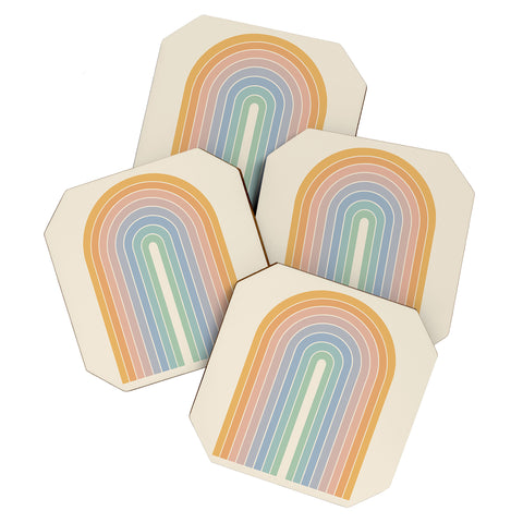 Colour Poems Gradient Arch Rainbow III Coaster Set