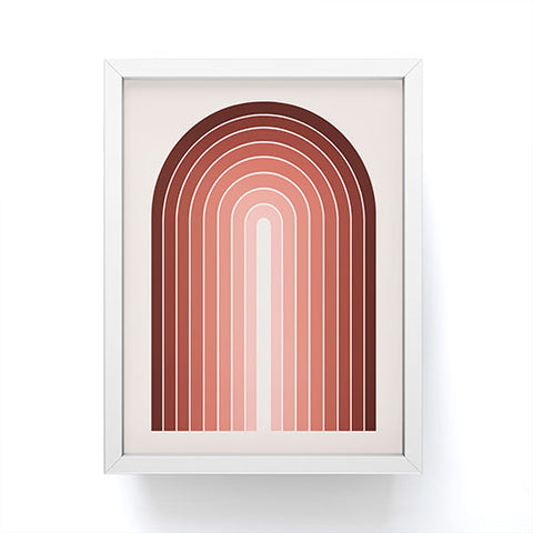 Colour Poems Gradient Arch Red Framed Mini Art Print