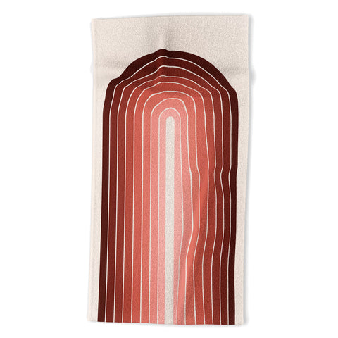 Colour Poems Gradient Arch Red Beach Towel