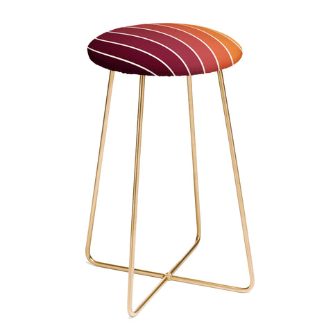 Colour Poems Gradient Arch Sunset II Counter Stool