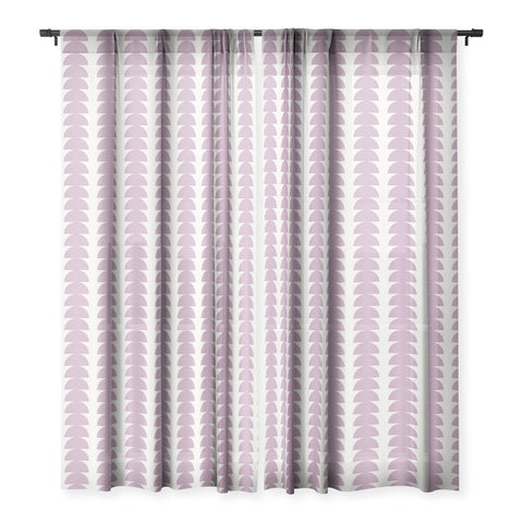 Colour Poems Maude Pattern Mauve Sheer Window Curtain