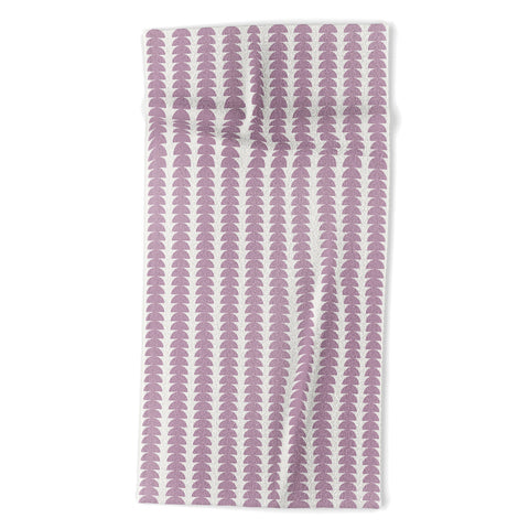 Colour Poems Maude Pattern Mauve Beach Towel