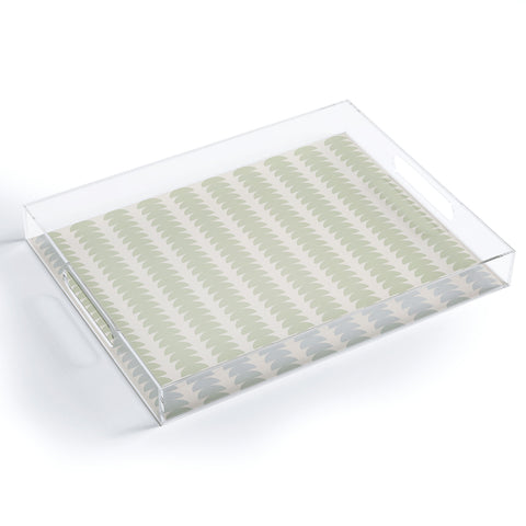 Colour Poems Maude Pattern Natural Green Acrylic Tray
