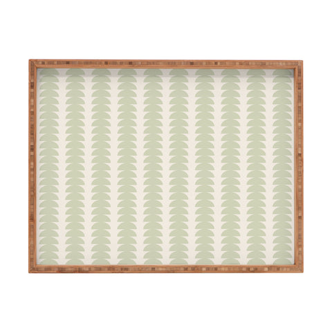 Colour Poems Maude Pattern Natural Green Rectangular Tray