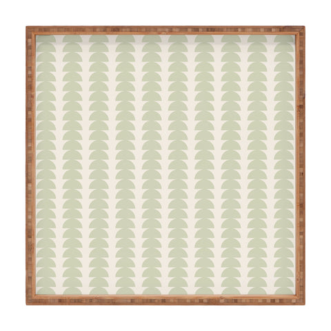 Colour Poems Maude Pattern Natural Green Square Tray
