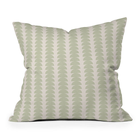 Colour Poems Maude Pattern Natural Green Throw Pillow