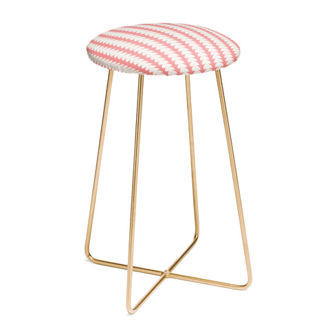 Colour Poems Maude Pattern Pink Counter Stool