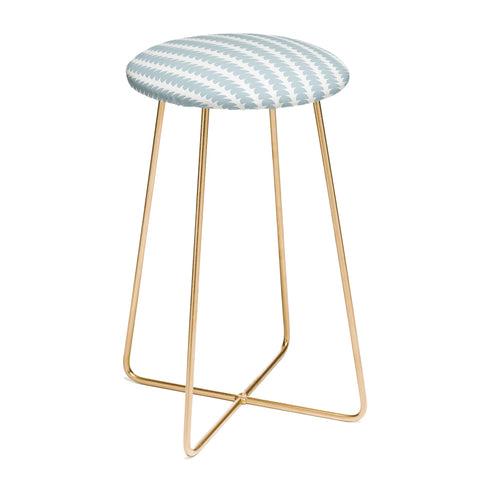 Colour Poems Maude Pattern Sky Blue Counter Stool
