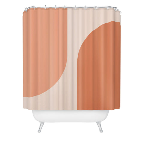 Colour Poems Minimal Arches Peach Fuzz Shower Curtain