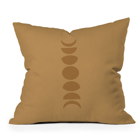 Colour Poems Minimal Moon Phases Camel Outdoor Throw Pillow