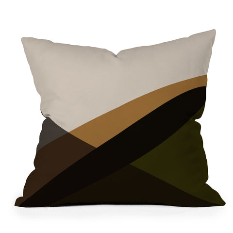 Colour Poems Minimal Waves Natural Outdoor Throw Pillow
