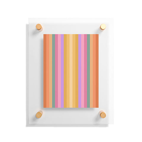 Colour Poems Multicolor Stripes V Floating Acrylic Print
