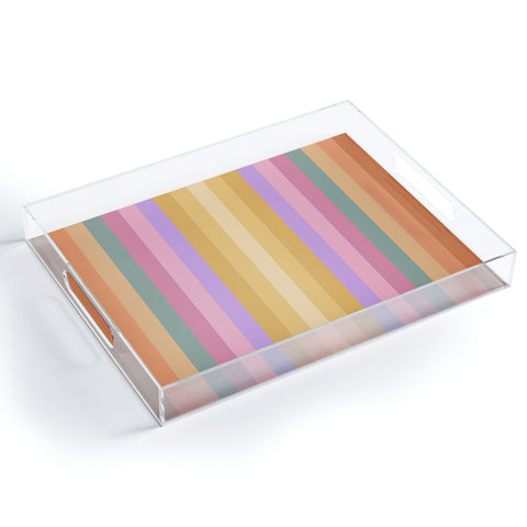 Colour Poems Multicolor Stripes V Acrylic Tray