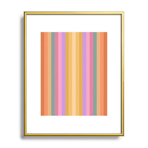 Colour Poems Multicolor Stripes V Metal Framed Art Print