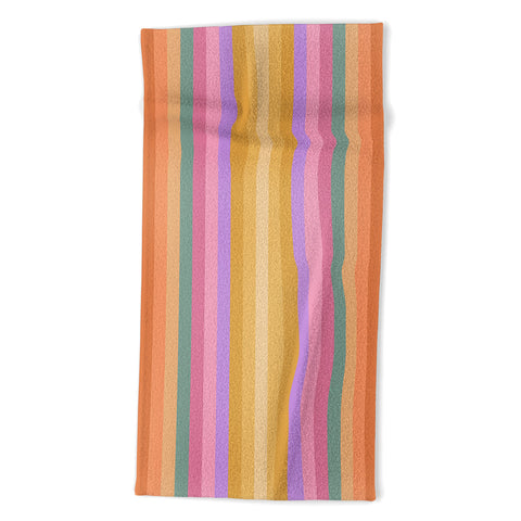 Colour Poems Multicolor Stripes V Beach Towel