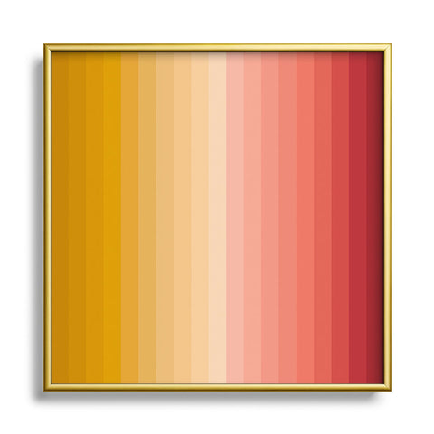 Colour Poems Multicolor Stripes XV Square Metal Framed Art Print