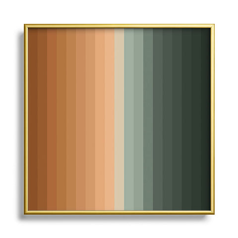 Colour Poems Multicolor Stripes XVIII Square Metal Framed Art Print