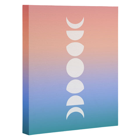 Colour Poems Ombre Moon Phases III Art Canvas