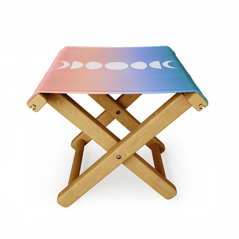 Colour Poems Ombre Moon Phases III Folding Stool