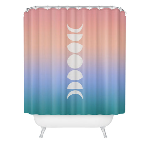 Colour Poems Ombre Moon Phases III Shower Curtain