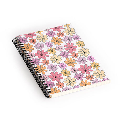 Colour Poems Retro Daisy Multicolor IV Spiral Notebook