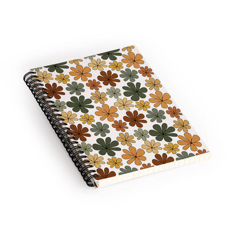 Colour Poems Retro Daisy Multicolor IX Spiral Notebook