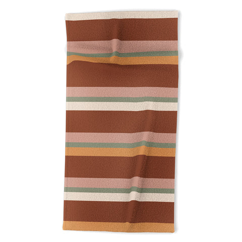 Colour Poems Retro Stripes XXIX Beach Towel