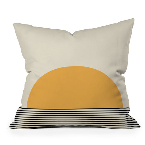 Colour Poems Sunrise Gold Outdoor Throw Pillow