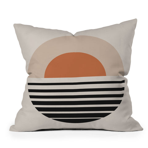 Colour Poems Vintage Sunset Gradient Outdoor Throw Pillow