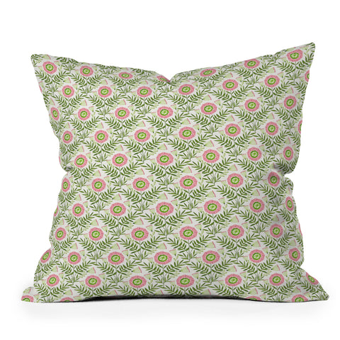 Cori Dantini fancy floral Outdoor Throw Pillow
