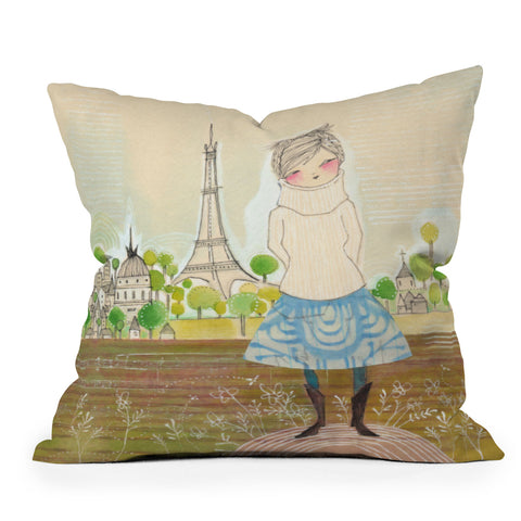 Cori Dantini To Paris Outdoor Throw Pillow