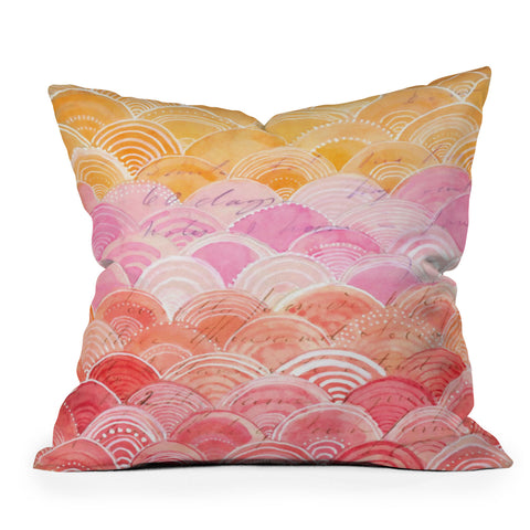 Cori Dantini Warm Spectrum Rainbow Outdoor Throw Pillow