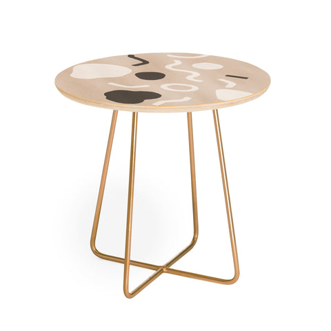 cortneyherron Abstract Confetti Round Side Table