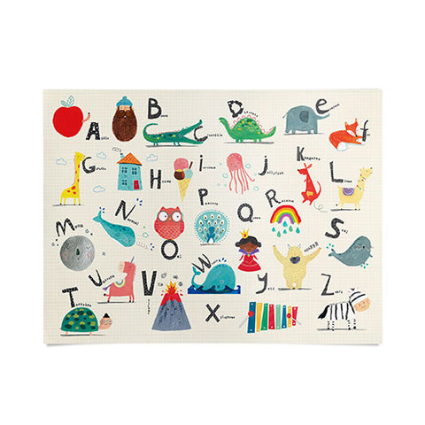 cory reid Animal Alphabet Landscape Poster