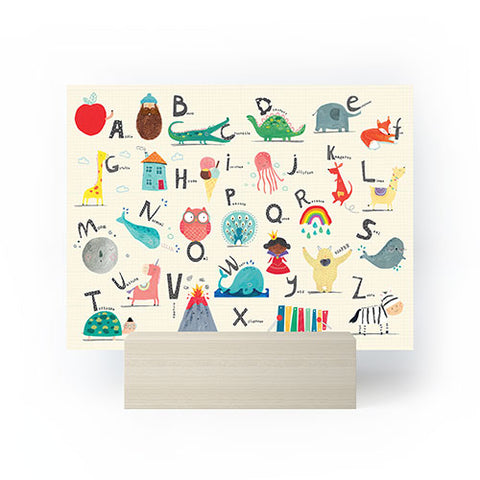 cory reid Animal Alphabet Landscape Mini Art Print