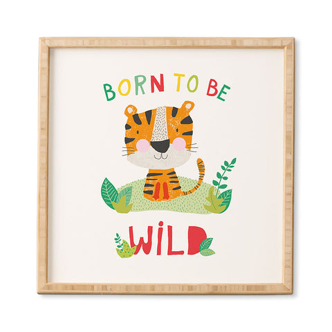 cory reid Born to Be Wild Tiger Framed Wall Art