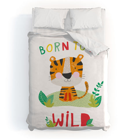 cory reid Born to Be Wild Tiger Duvet Cover