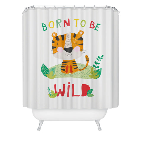 cory reid Born to Be Wild Tiger Shower Curtain