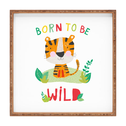 cory reid Born to Be Wild Tiger Square Tray