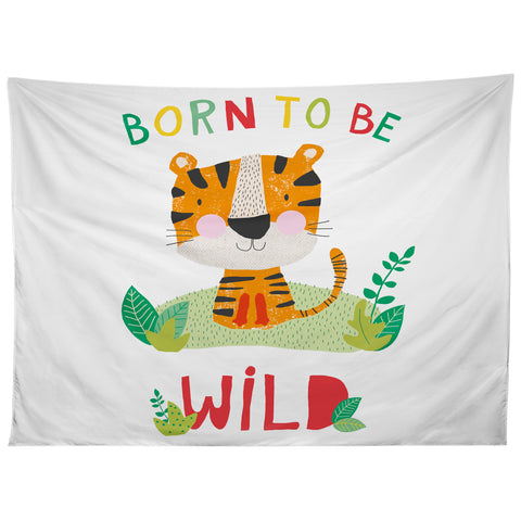 cory reid Born to Be Wild Tiger Tapestry