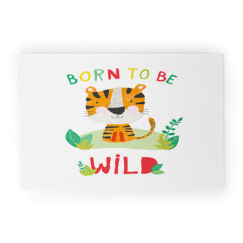 cory reid Born to Be Wild Tiger Welcome Mat