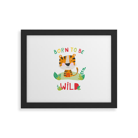 cory reid Born to Be Wild Tiger Framed Art Print