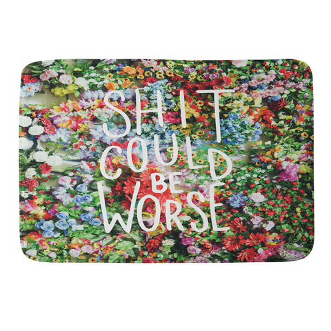 Craft Boner Shit could be worse floral typography Memory Foam Bath Mat