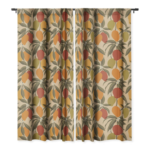 Cuss Yeah Designs Abstract Mangoes Blackout Window Curtain