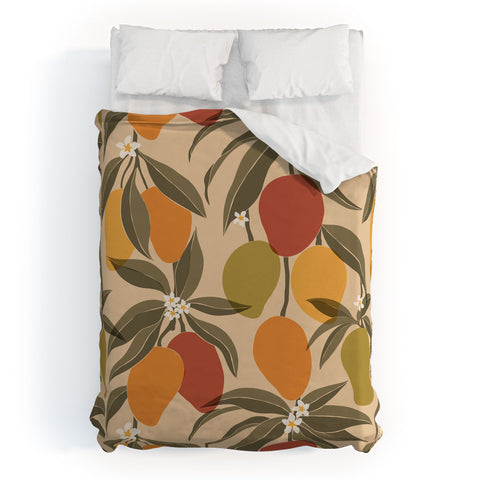 Cuss Yeah Designs Abstract Mangoes Duvet Cover