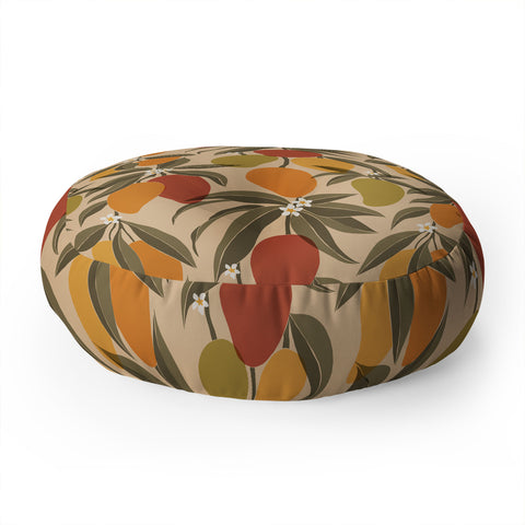 Cuss Yeah Designs Abstract Mangoes Floor Pillow Round